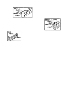 Muffler-Exhaust And Guard Diagram and Parts List for 120600-120699 0100-0110-0111 Briggs and Stratton Engine